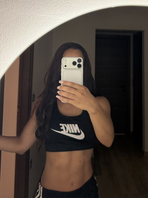 Nike black sports bra, size S