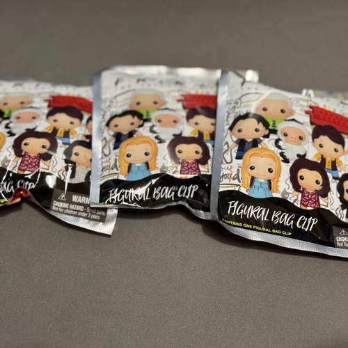 Friends Figural Bag Clip new, pack of 3