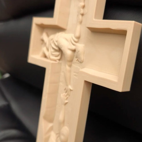 The Savior cross new with embossed artistic depiction of Jesus