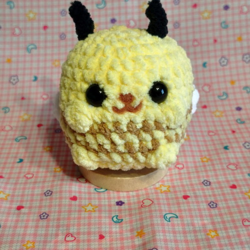 Crocheted bee soft toy, custom made