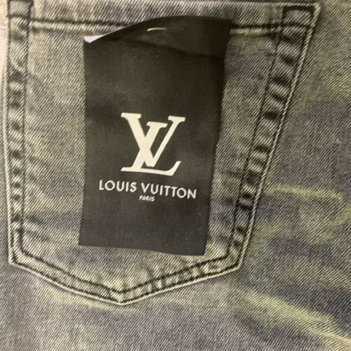 Louis Vuitton women's jeans new with belt and inner wallet grey