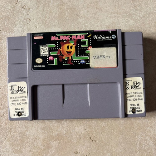 Ms Pac-Man Super Nintendo SNES game, American
