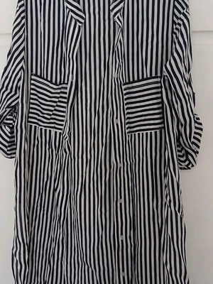 Long vintage shirt like new, size M, black and white