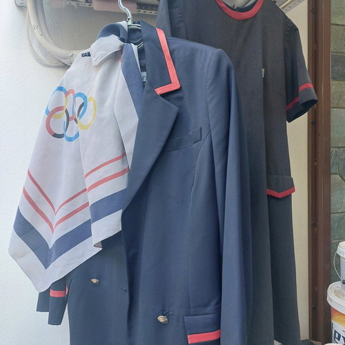 Olympic Airways flight attendant uniform ArtistI ItalianI like new with Tseklenis scarf