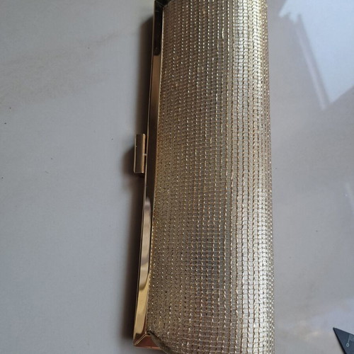 Clutch shoulder bag gold like new