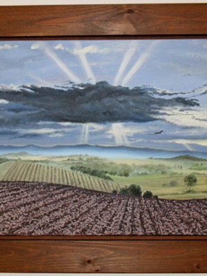 Waiting for the Rain oil painting on canvas Dimitris Savvidis new