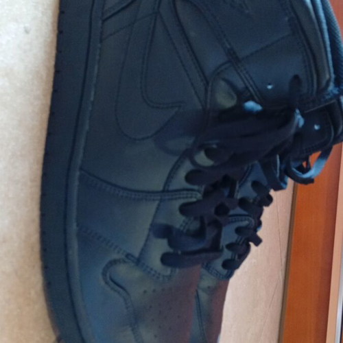 Nike Air Jordan 1 Mid athletic shoes like new, size 50.5, black