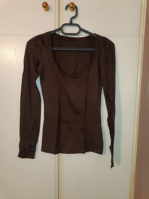 Μπλούζα Bershka καφέ, σαν καινούργιο, μέγεθος S / 36 / 8