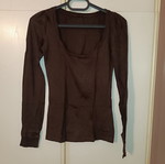 Μπλούζα Bershka καφέ, σαν καινούργιο, μέγεθος S / 36 / 8