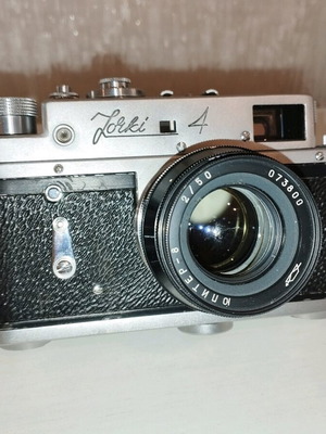 Zorki 4 rangefinder camera refurbished with Jupiter-8 f/2 50mm lens