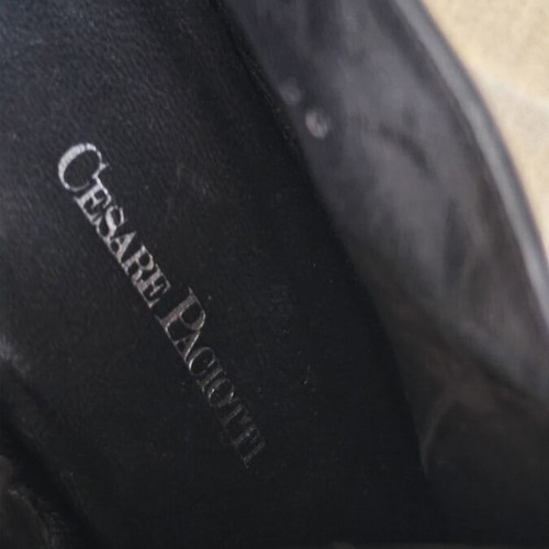 Cesare Paciotti black leather ankle boots with stiletto heel