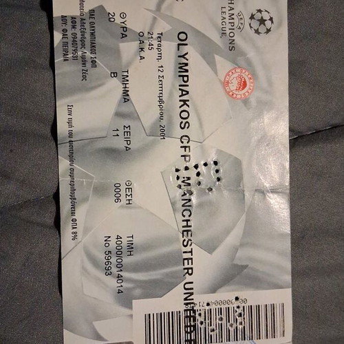Old sports tickets used