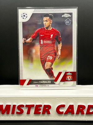 Κάρτα Fabio Carvalho 2022-23 Topps Chrome μεταχειρισμένη, Liverpool