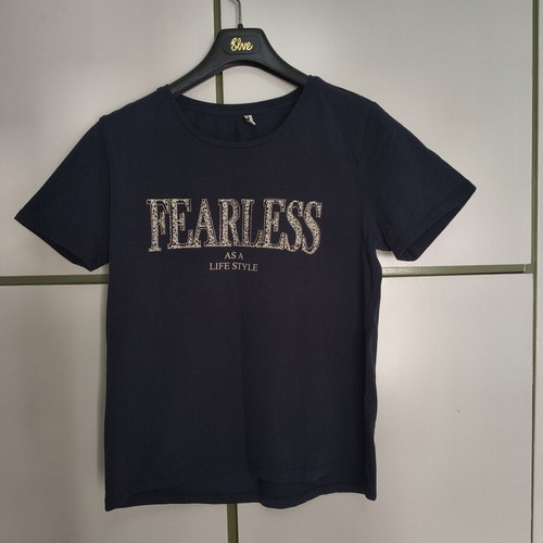 Fearless short sleeve T-shirt, Piaza Italia, dark blue