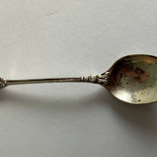 Silver 835 demitasse spoon used with cherub handle