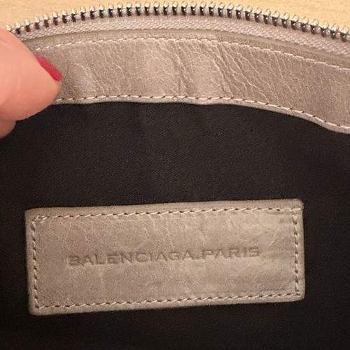 Balenciaga Paris light grey pouch used