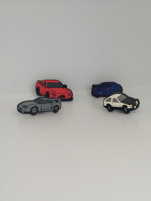 Charms for Crocs new, set of 4 car designs