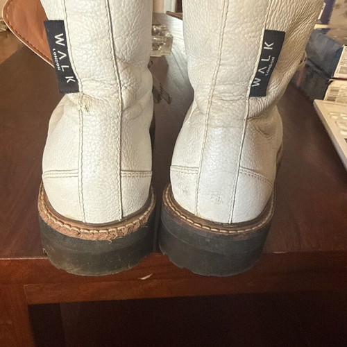 Walk leather boots size 39, white