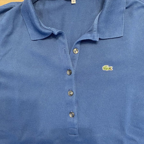 Lacoste polo shirt used, blue, size L