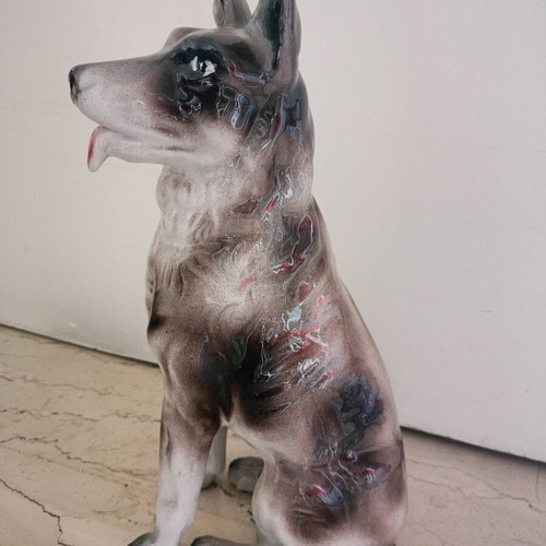 Porcelain dog like new, Dodoni mark, 1950s
