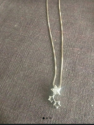 925 silver star necklace with chain