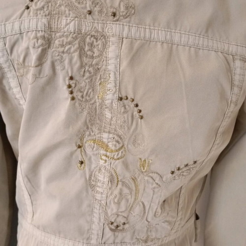 Ddp women's jacket used, cotton, beige, size S/M