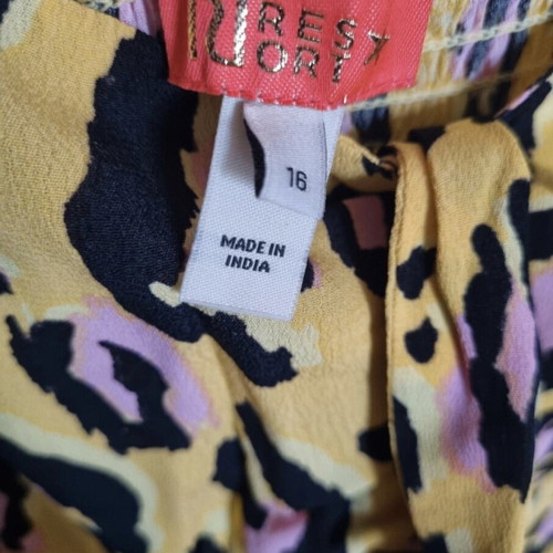 River Island leopard print jumpsuit size 42 like new