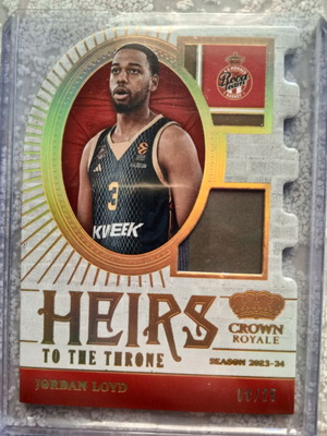 Panini Euroleague Crown Royale Jordan Lloyd Heirs to the Throne Κάρτα Σε Εξαιρετική Κατάσταση