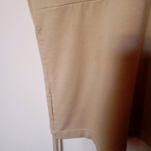 Cotton stretch blouse beige with beads, like new, size L