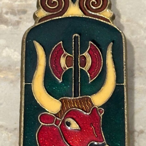 Greek connector from 1970s brass and enamel like new