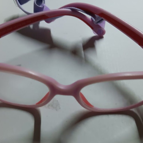 Children's glasses used with elastic safety strap, pink