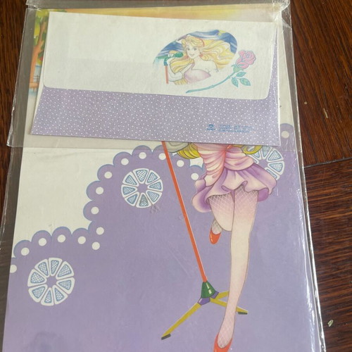 Letter writing set like new with two envelopes and 8 sheets