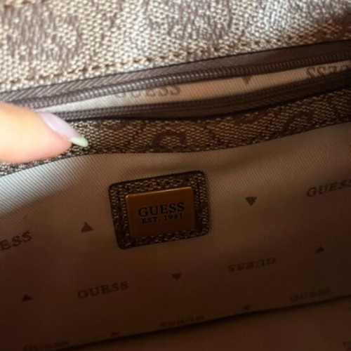 Guess shoulder bag, beige and brown