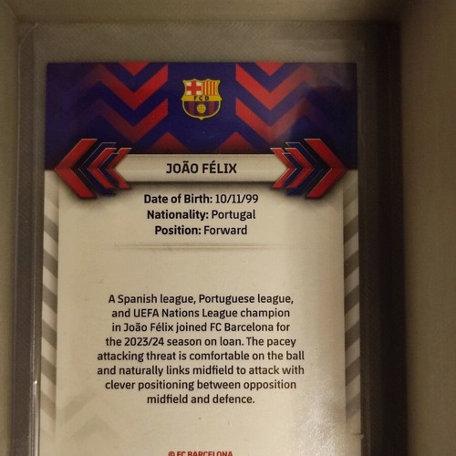 Joao Felix Blaugrana collectible card like new Topps FC Barcelona 2023-24