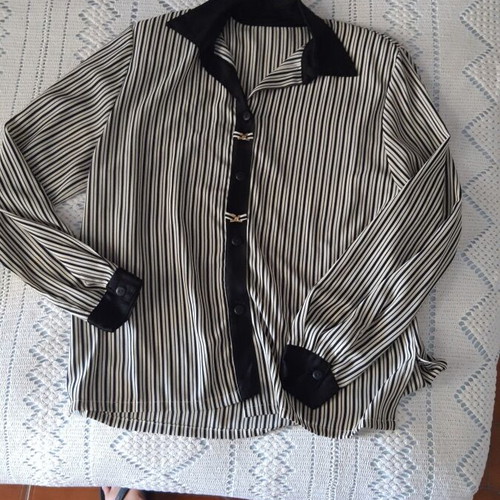 Summer Tailored Set with Shirt A-Style like new, black and white
