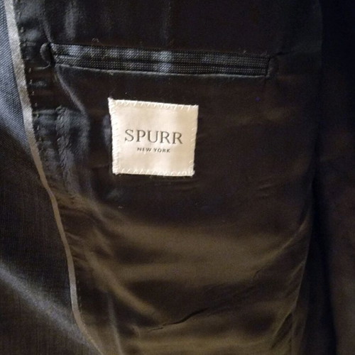 Spurr New York men's suit 100% wool like new, dark blue
