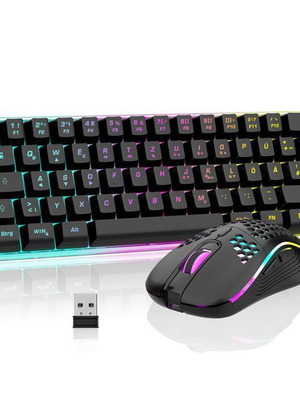 Σετ ασύρματο πληκτρολόγιο και ποντίκι gaming RedThunder K62 νέο