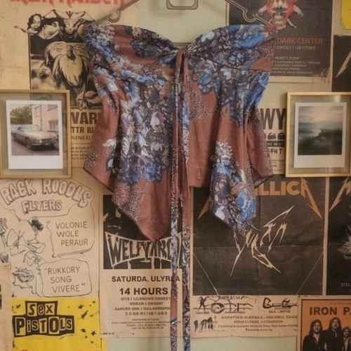 Boho Hippie Y2K Summer T-shirt brown size S new