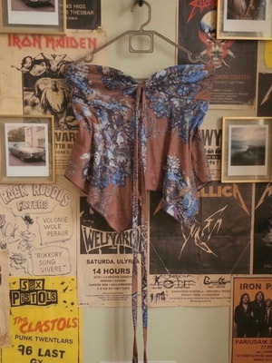 Boho Hippie Y2K Summer T-shirt brown size S new