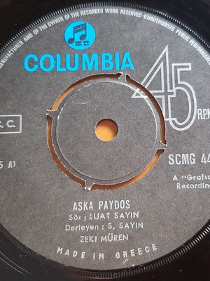 Zeki Muren Aska Paydos / Iyi Gun Dostusun Sen 7" single μεταχειρισμένο, folk
