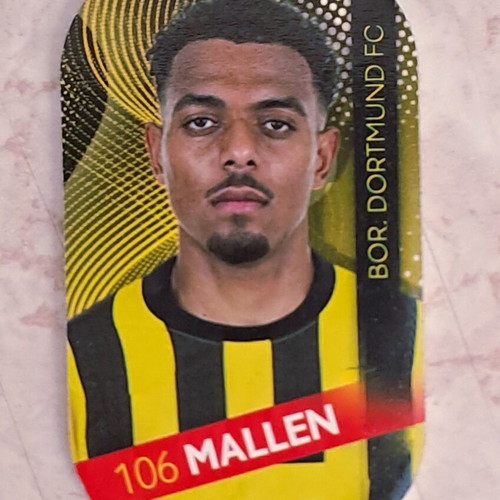 Two metal football cards