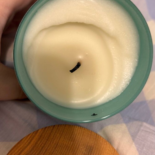 Misa Talc and Musk Candle like new, powder cotton scent in glass jar