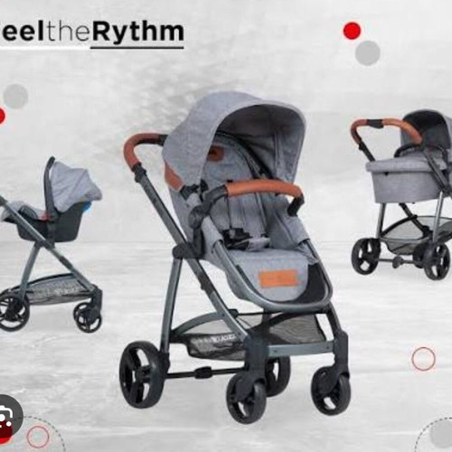 3 in 1 Stroller used with car seat, carrycot, footmuff, rain cover