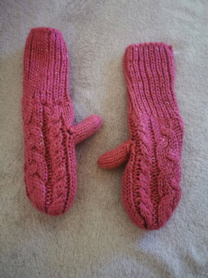 Warm gloves for girl 98/104 like new, pink H&M