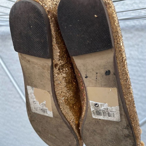 Ballerinas gold color size 38 used