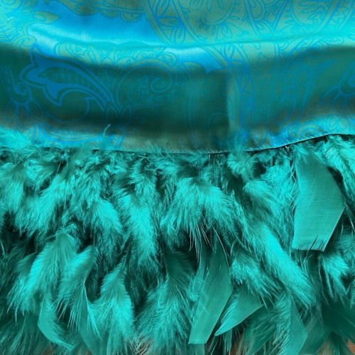 Halter-neck top Lynne like new with feathers, size S