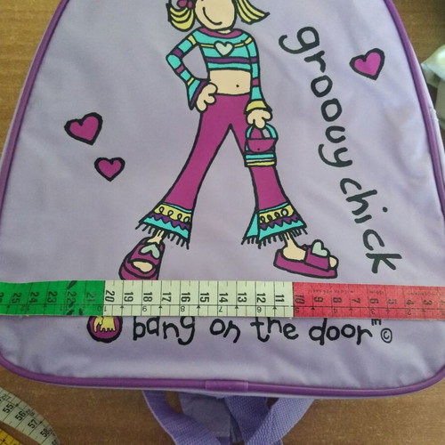Girls' bag new, backpack, purple with child design