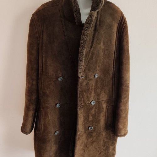Sheepskin coat like new, warm brown, size 50, Friital Finland