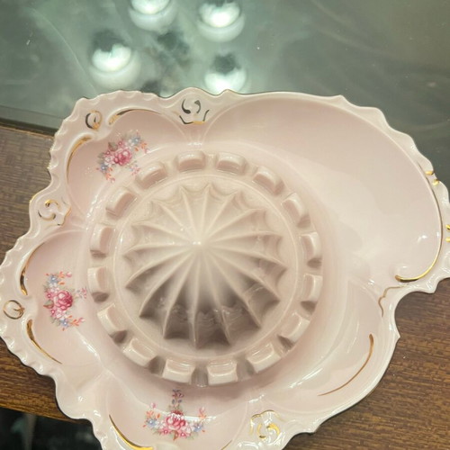 Vintage H&C Citrus Juicer from Pink Czech Porcelain like new