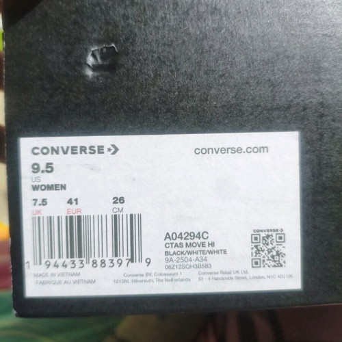 Chuck Taylor Converse All Star Move Hi Flatforms 41 new black